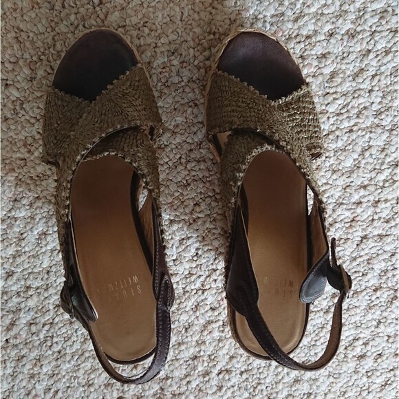 STUART WEITZMAN Olive green Toogood Raffia Espadrille Size 6.5 - Picture 4 of 16